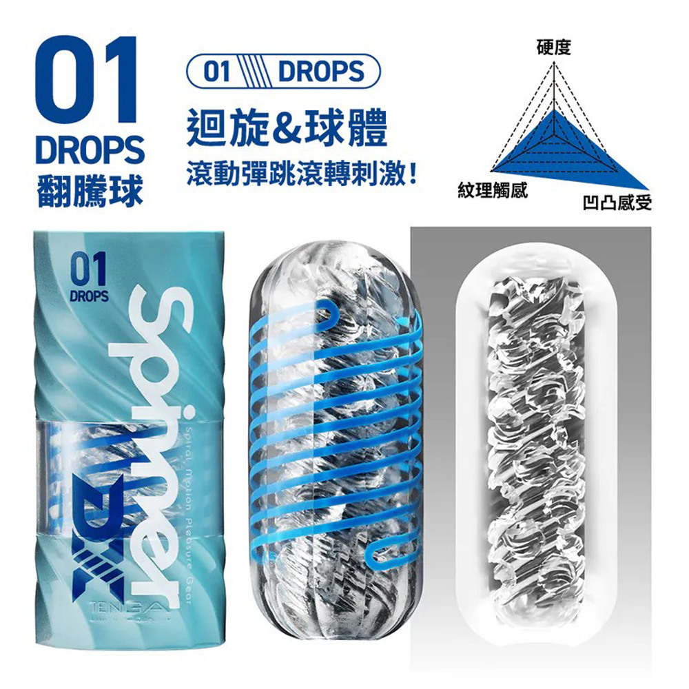 G16 日本TENGA SPINNER DX 01極上迴旋杯【DROPS/翻騰球】可重複使用 飛機杯 